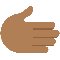 Rightwards Hand- Medium-Dark Skin Tone emoji on Twitter
